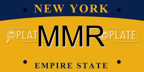 MMR New York License Plate