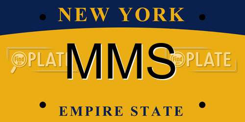 MMS New York License Plate