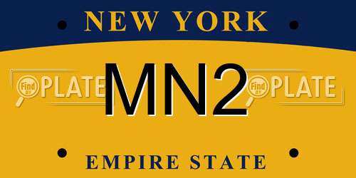 MN2 New York License Plate