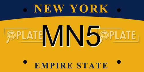 MN5 New York License Plate