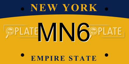 MN6 New York License Plate