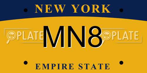 MN8 New York License Plate