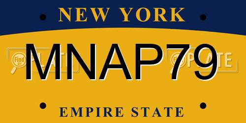 MNAP79 New York License Plate