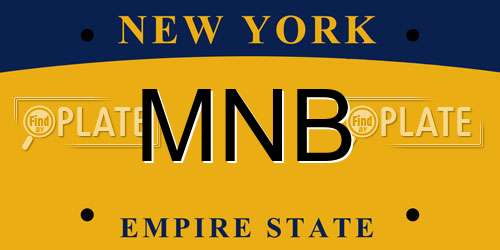 MNB New York License Plate