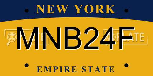 MNB24F New York License Plate