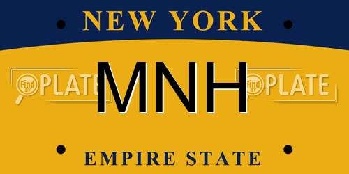 MNH New York License Plate