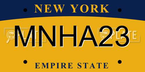 MNHA23 New York License Plate