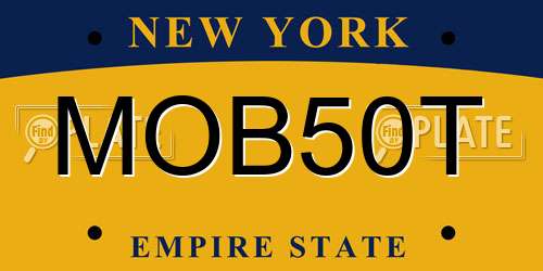 MOB50T New York License Plate
