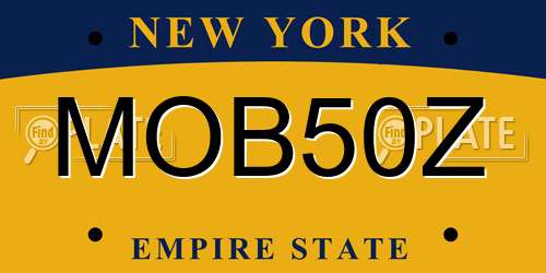 MOB50Z New York License Plate