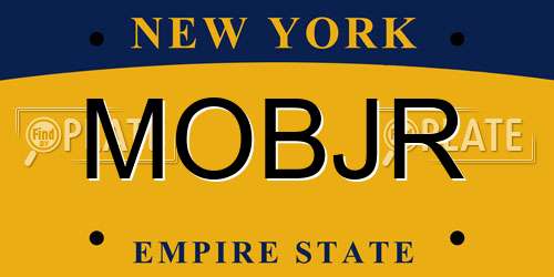 MOBJR New York License Plate