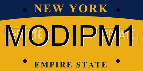 MODIPM1 New York License Plate
