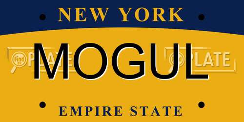 MOGUL New York License Plate