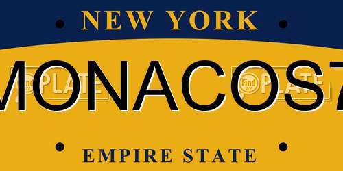 MONACOS7 New York License Plate