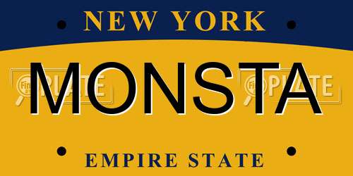 MONSTA New York License Plate