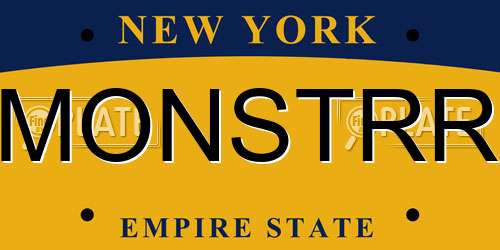 MONSTRR New York License Plate