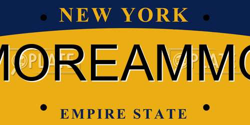 MOREAMMO New York License Plate