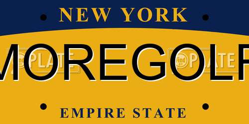 MOREGOLF New York License Plate