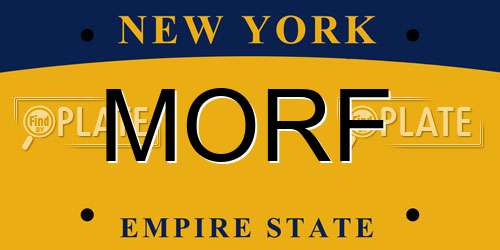 MORF New York License Plate