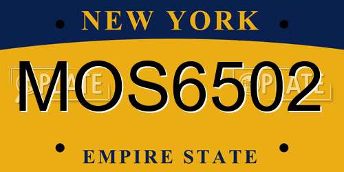 MOS6502 New York License Plate