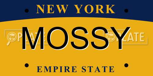 MOSSY New York License Plate