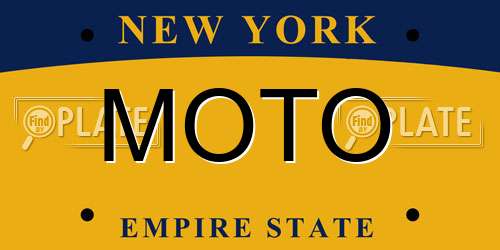 MOTO New York License Plate