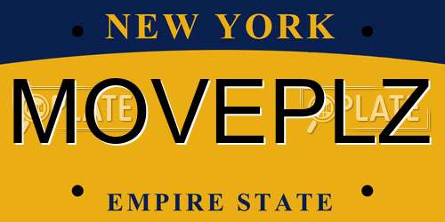 MOVEPLZ New York License Plate