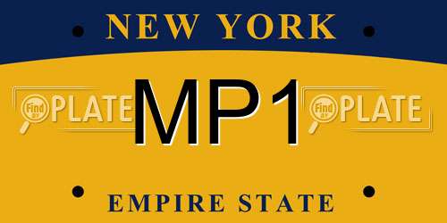MP1 New York License Plate