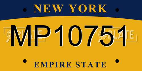 MP10751 New York License Plate