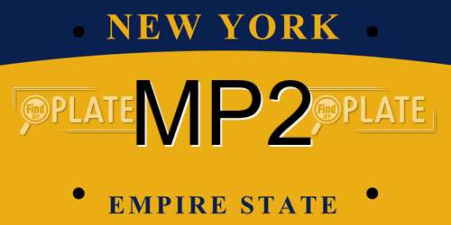 MP2 New York License Plate