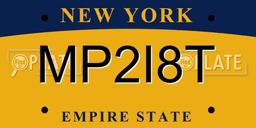MP2I8T New York License Plate