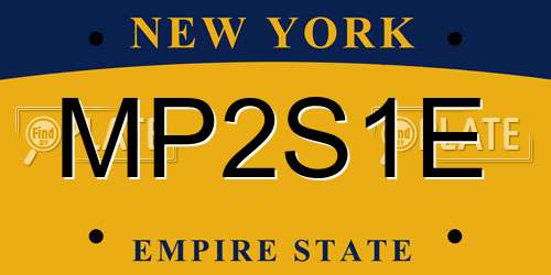 MP2S1E New York License Plate