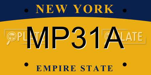 MP31A New York License Plate