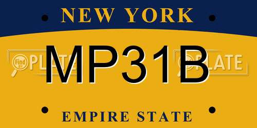 MP31B New York License Plate
