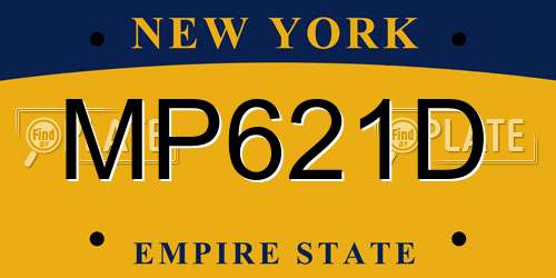 MP621D New York License Plate
