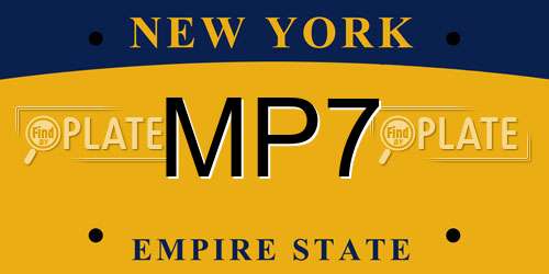 MP7 New York License Plate