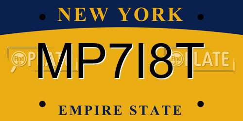 MP7I8T New York License Plate