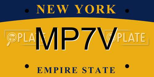 MP7V New York License Plate