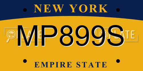 MP899S New York License Plate