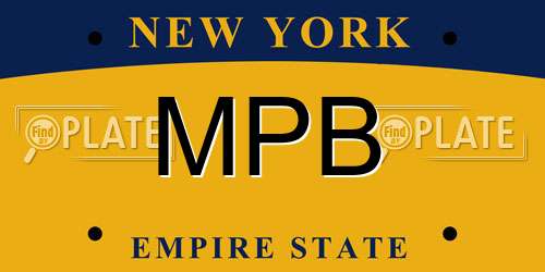 MPB New York License Plate