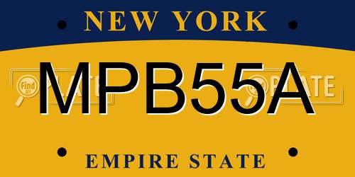 MPB55A New York License Plate