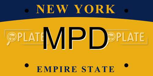 MPD New York License Plate