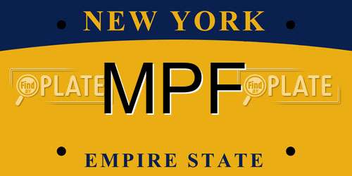 MPF New York License Plate