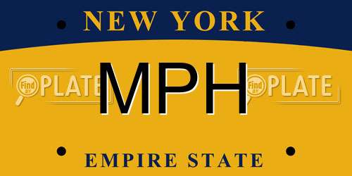 MPH New York License Plate