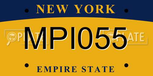 MPI055 New York License Plate