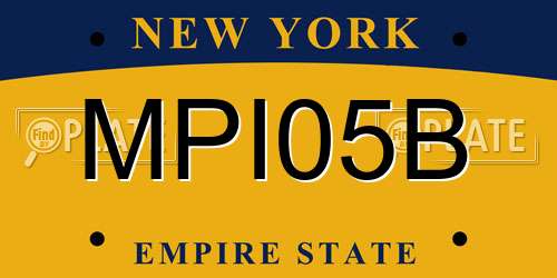 MPI05B New York License Plate
