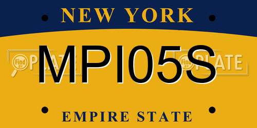 MPI05S New York License Plate