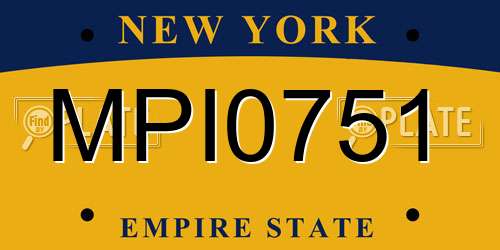 MPI0751 New York License Plate