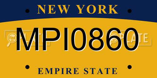 MPI0860 New York License Plate