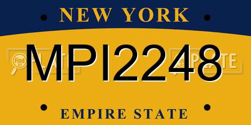 MPI2248 New York License Plate