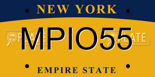 MPIO55 New York License Plate